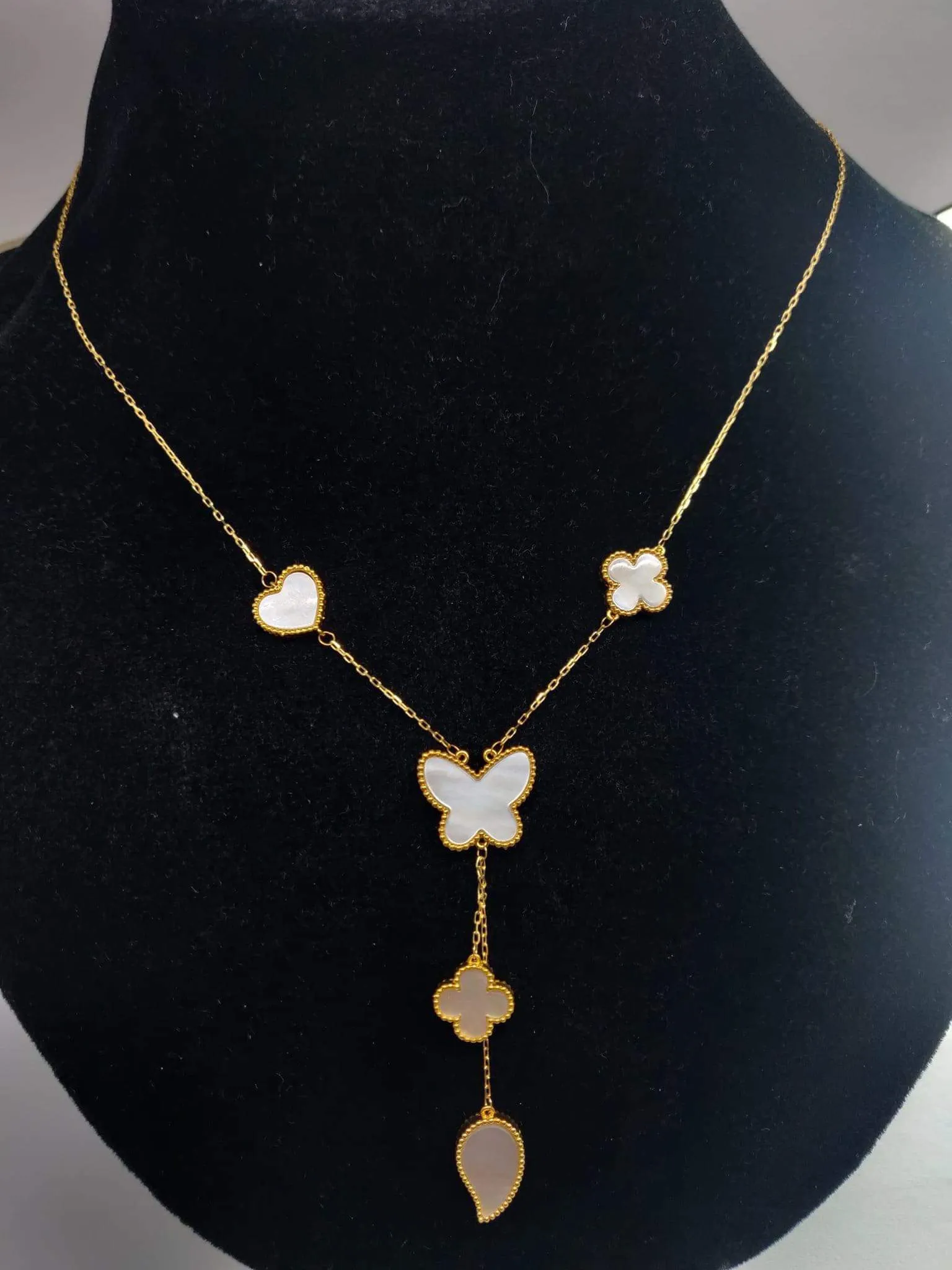 #GOLD2024 | 18K Golden Mixed Shape Station Necklace