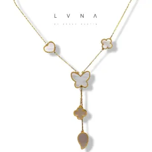 #GOLD2024 | 18K Golden Mixed Shape Station Necklace