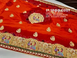 Heavy Rajasthani Traditional Chunri Piliya Odhna, OR, KC Piliya (Pure Georgette Fabric)