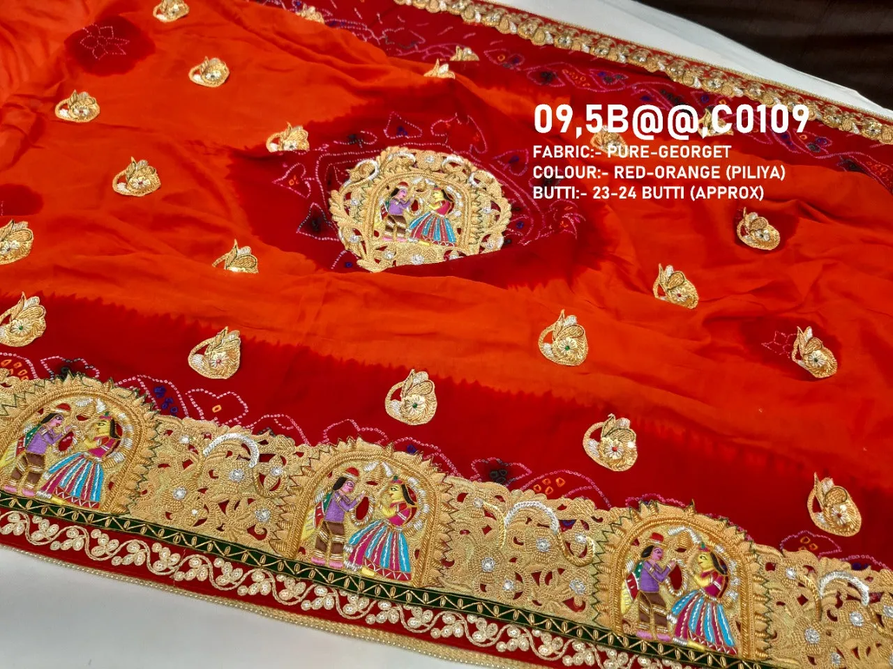 Heavy Rajasthani Traditional Chunri Piliya Odhna, OR, KC Piliya (Pure Georgette Fabric)