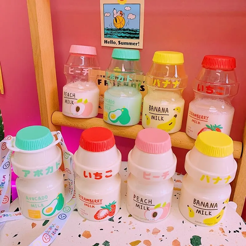 Kawaii Cute Fruity Milk Water Bottle