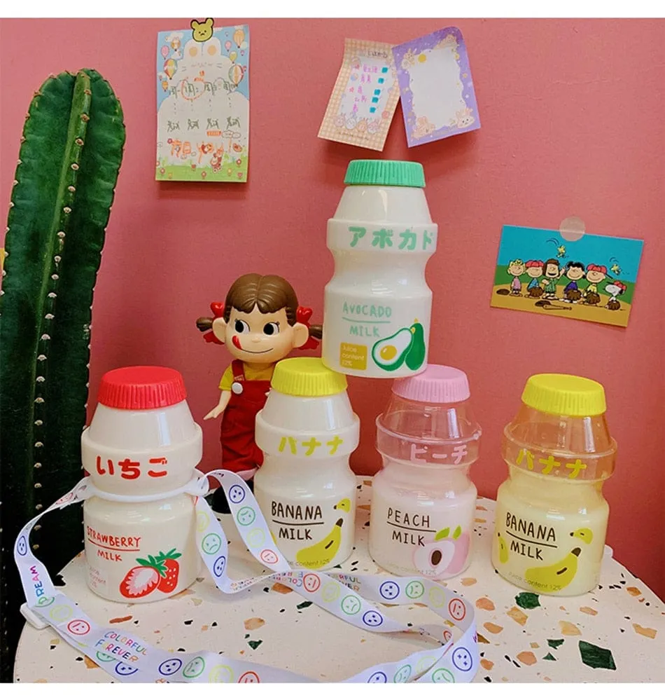 Kawaii Cute Fruity Milk Water Bottle