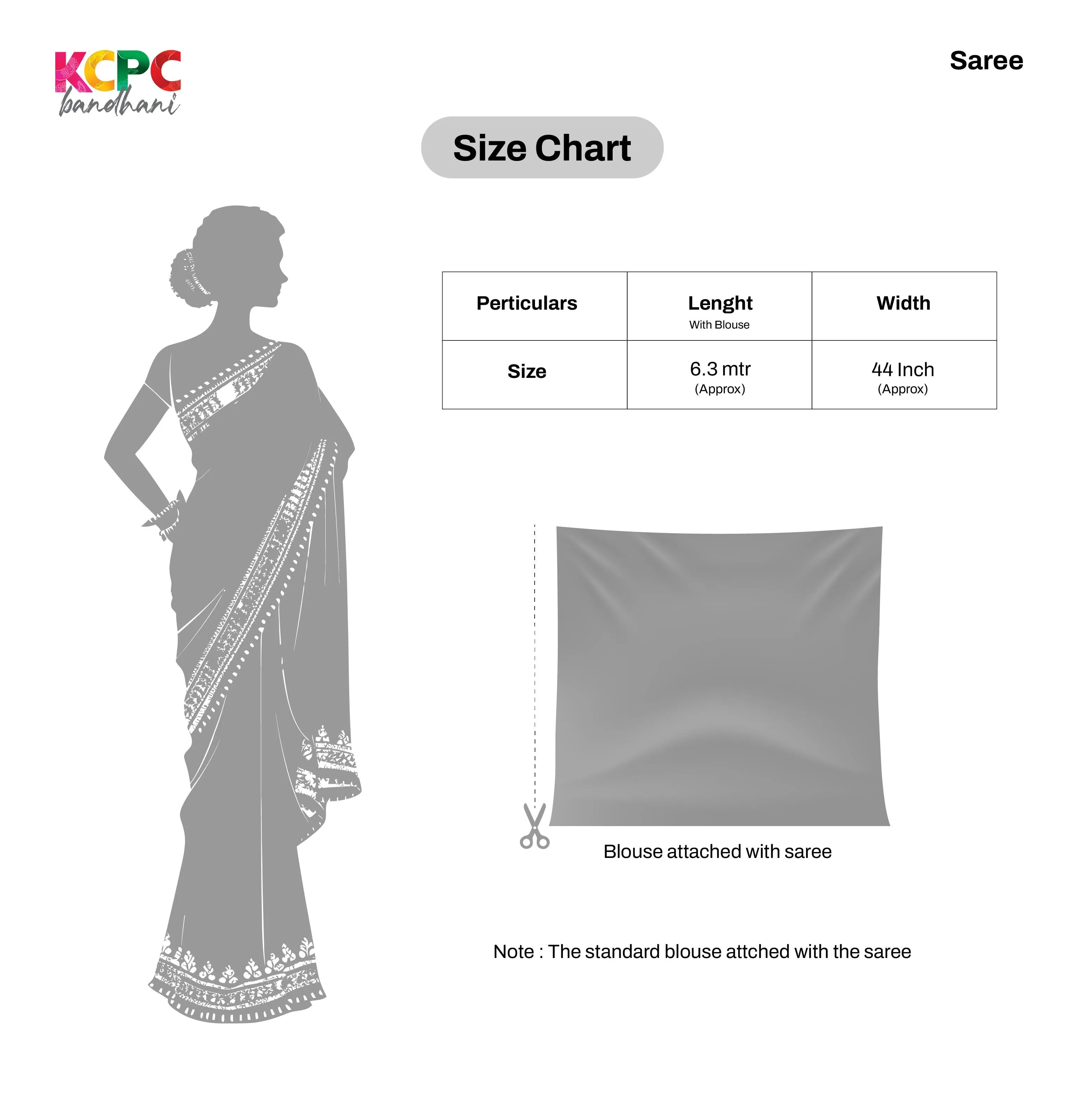 KCPC Special Pure Georgette Pachranga Bandhej Gotapatti Work Saree mhs