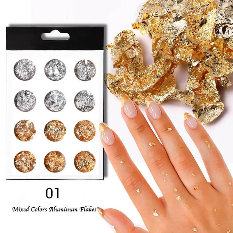 Mixed Colors Aluminum Flakes 12pcs/Set VN152342