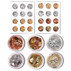 Mixed Colors Aluminum Flakes 12pcs/Set VN152342