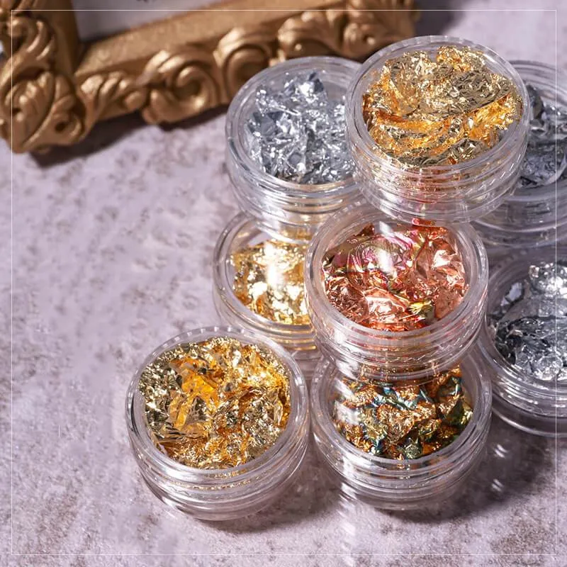 Mixed Colors Aluminum Flakes 12pcs/Set VN152342