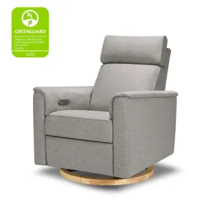 Monogram by Namesake - Willa Power Recliner w/ Adjustable Headrest - Grey Eco-Twill Performance Fabric