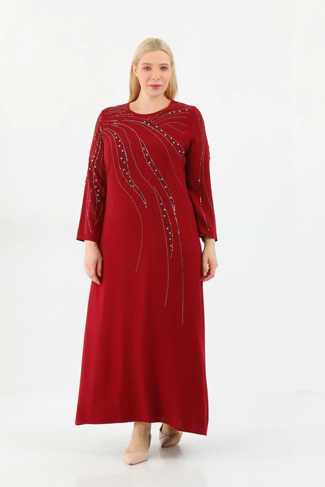 N&C Eva Dress Burgundy