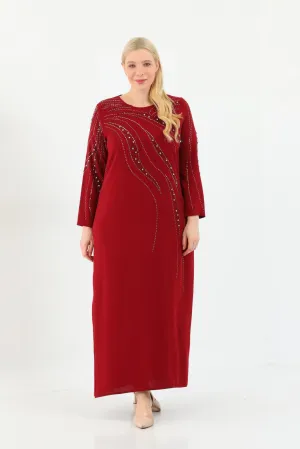 N&C Eva Dress Burgundy