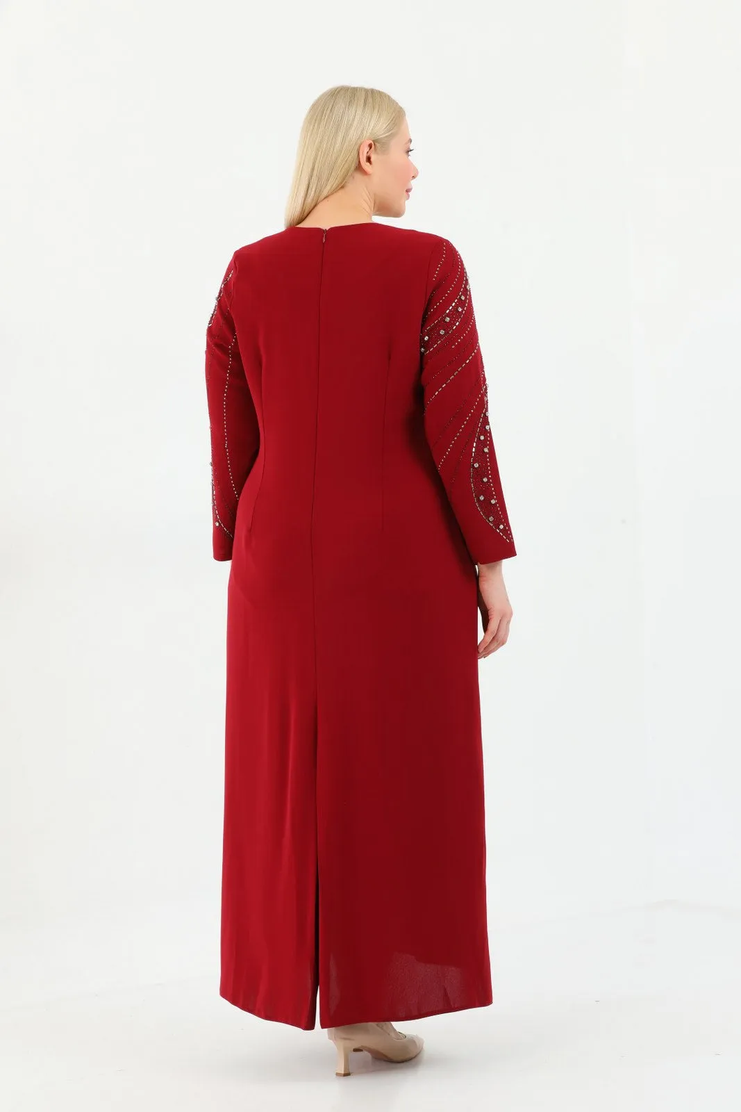 N&C Eva Dress Burgundy