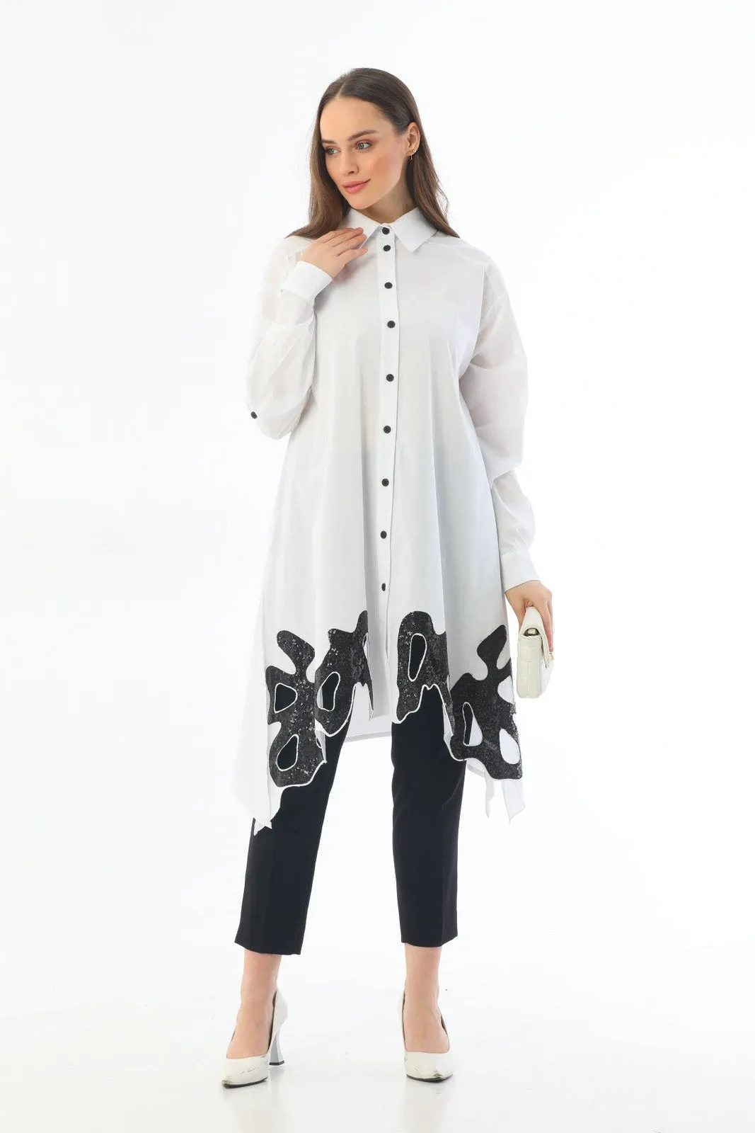 N&C Wilma Tunic White