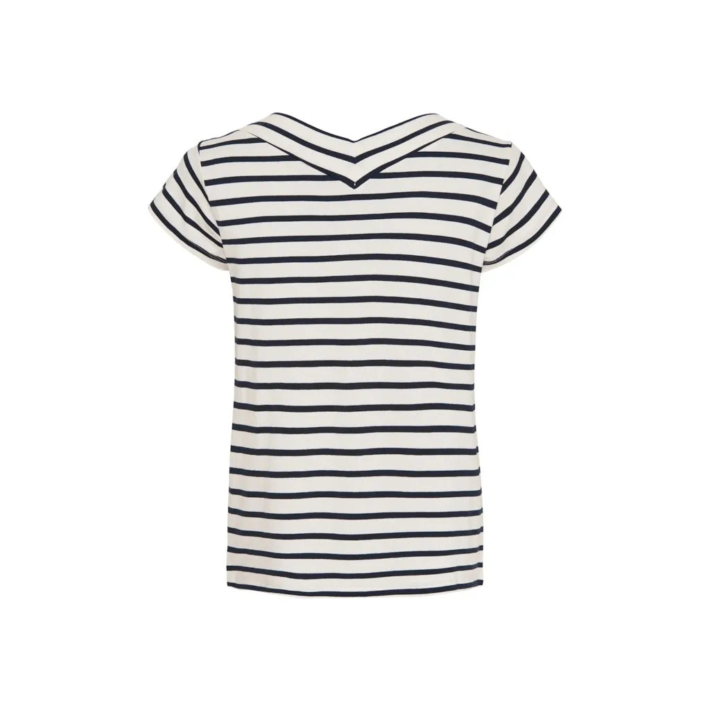 Noa Tee - Pearl/Dark Navy