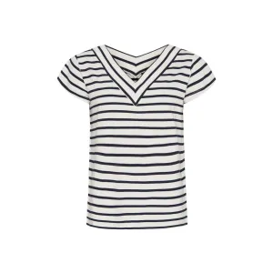 Noa Tee - Pearl/Dark Navy