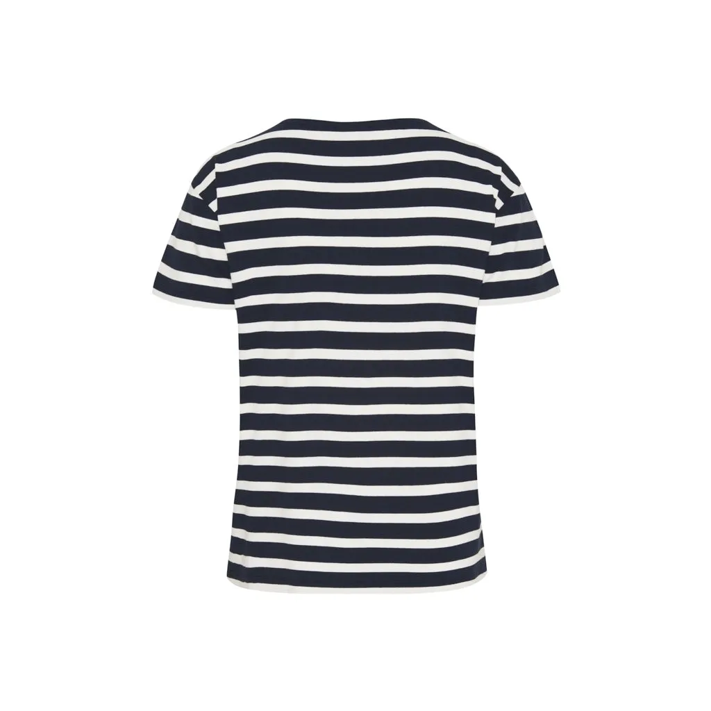 Nora Short Sleeve Tee - Dark Navy/Pearl