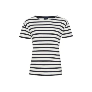 Nora Short Sleeve Tee - Pearl/Dark Navy