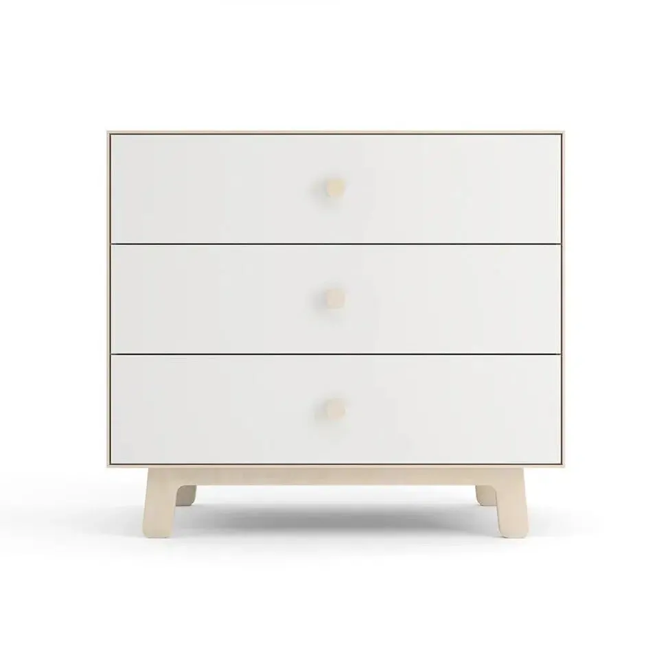 Oeuf - 3 Drawer Dresser - Sparrow - White   Birch