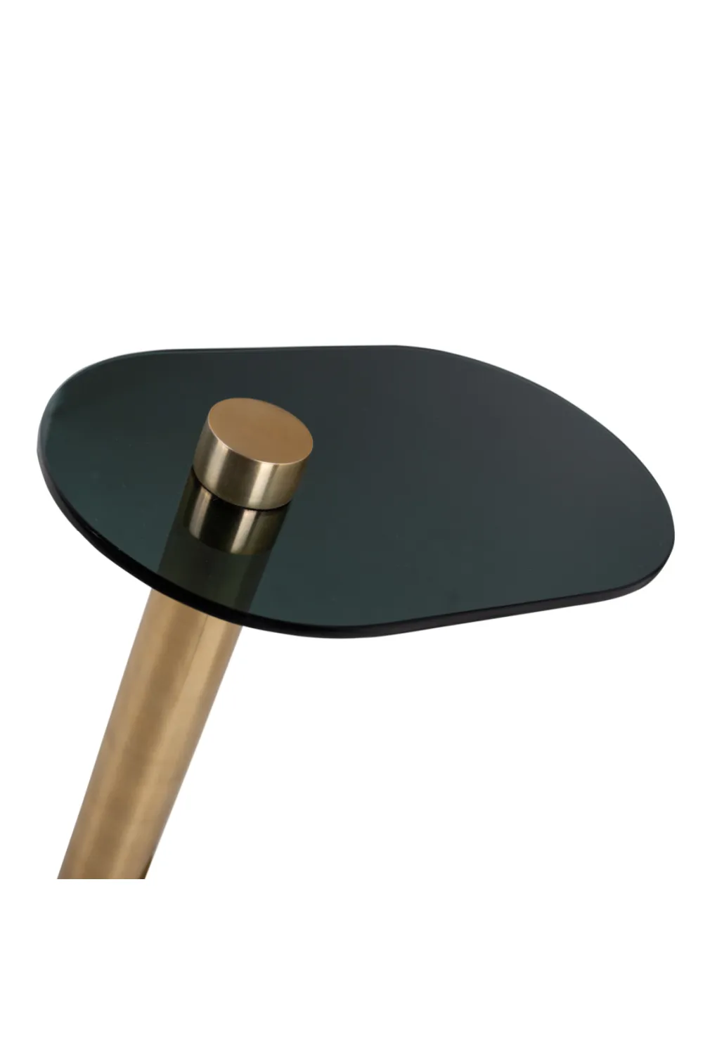 Oval Black Glass Side Table | OROA Chase