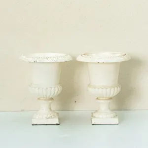 Pair of Iron Urns