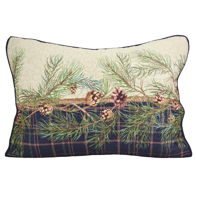 Pine Boughs 3-Piece Quilted Set - Queen