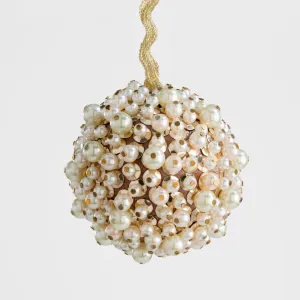 SECOND Multi pearl ball ornament, cream