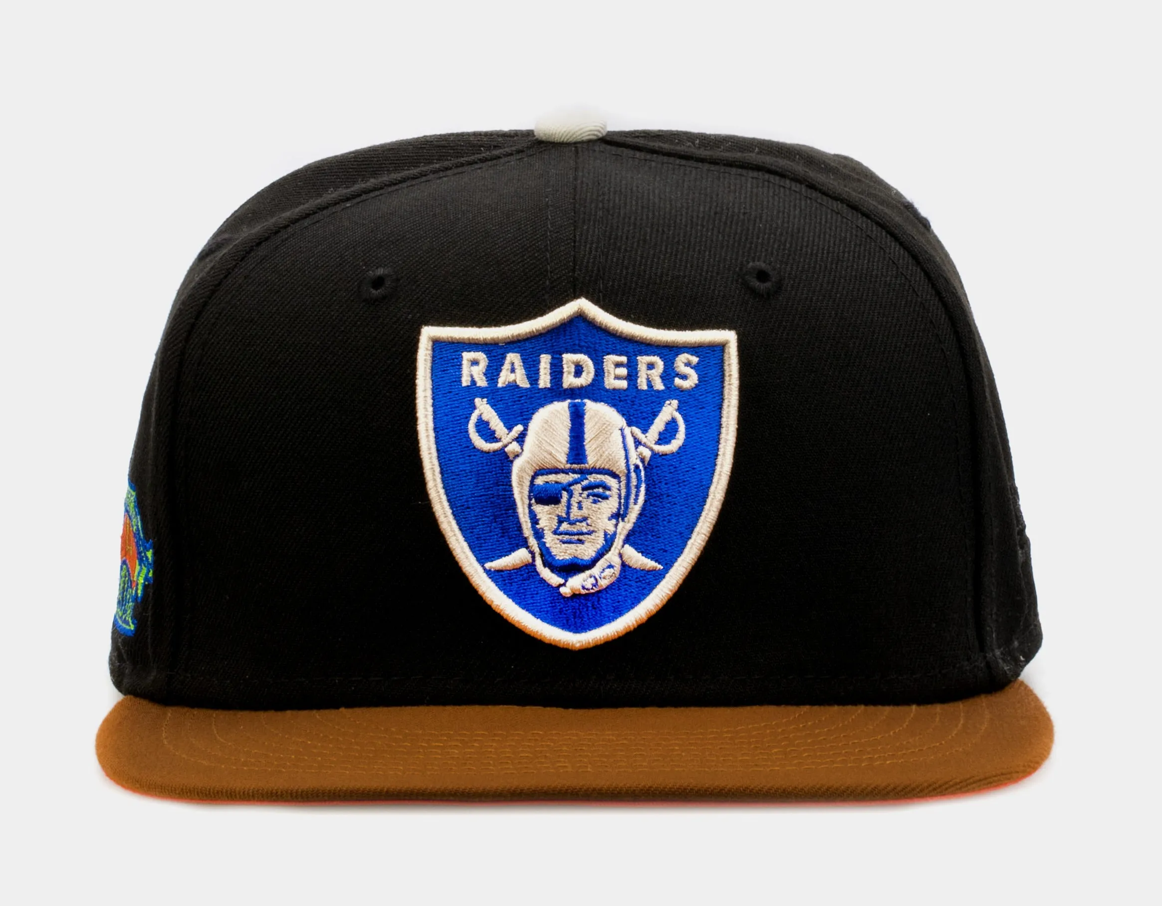 Shoe Palace Exclusive Gingerbread Las Vegas Raiders 59Fifty Mens Fitted Hat (Black/Brown)