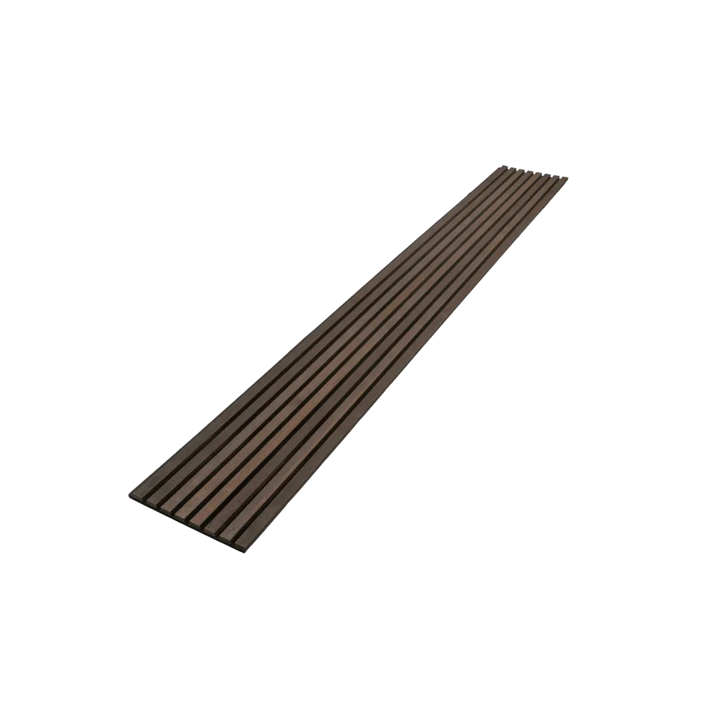 Smokey Oak Veneer Acoustic Panel, Veneer 1" Wide Slats - Harmony Series - Sold 2 Panels Per Carton