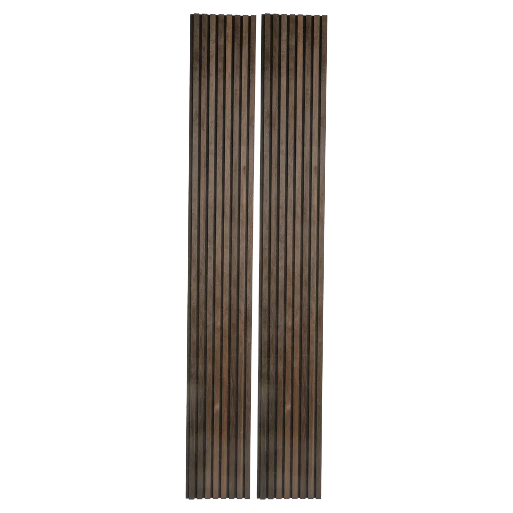 Smokey Oak Veneer Acoustic Panel, Veneer 1" Wide Slats - Harmony Series - Sold 2 Panels Per Carton