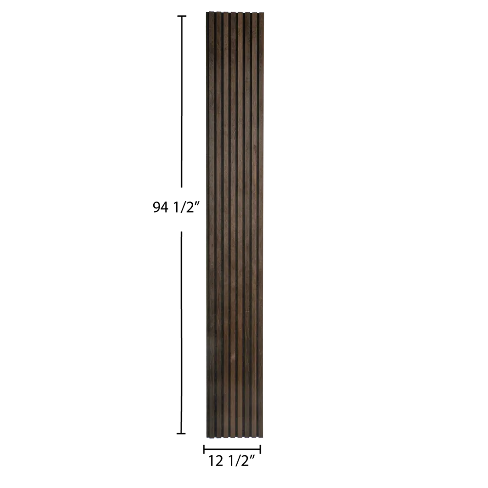 Smokey Oak Veneer Acoustic Panel, Veneer 1" Wide Slats - Harmony Series - Sold 2 Panels Per Carton