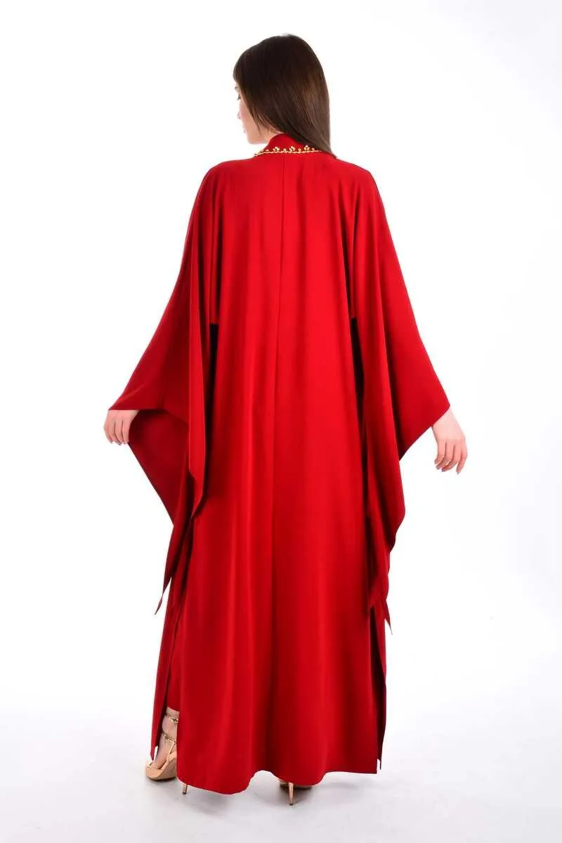 W&C 2468 Abaya Red