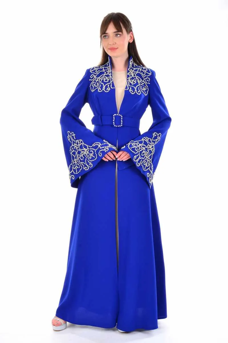 W&C 2507 Abaya Blue