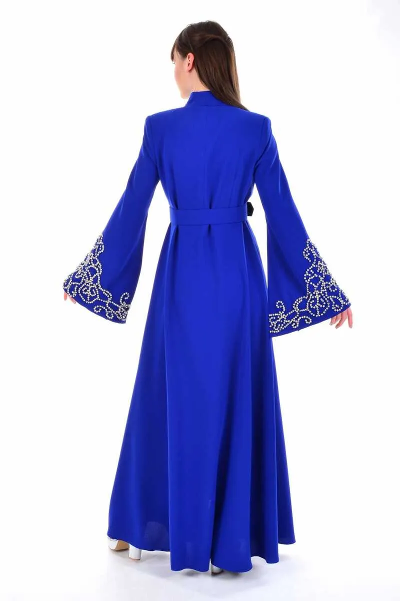 W&C 2507 Abaya Blue