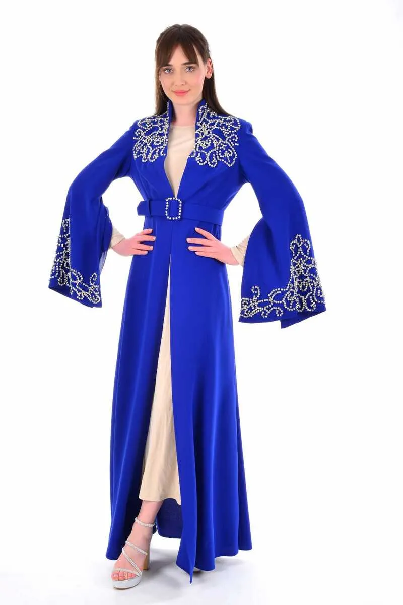 W&C 2507 Abaya Blue