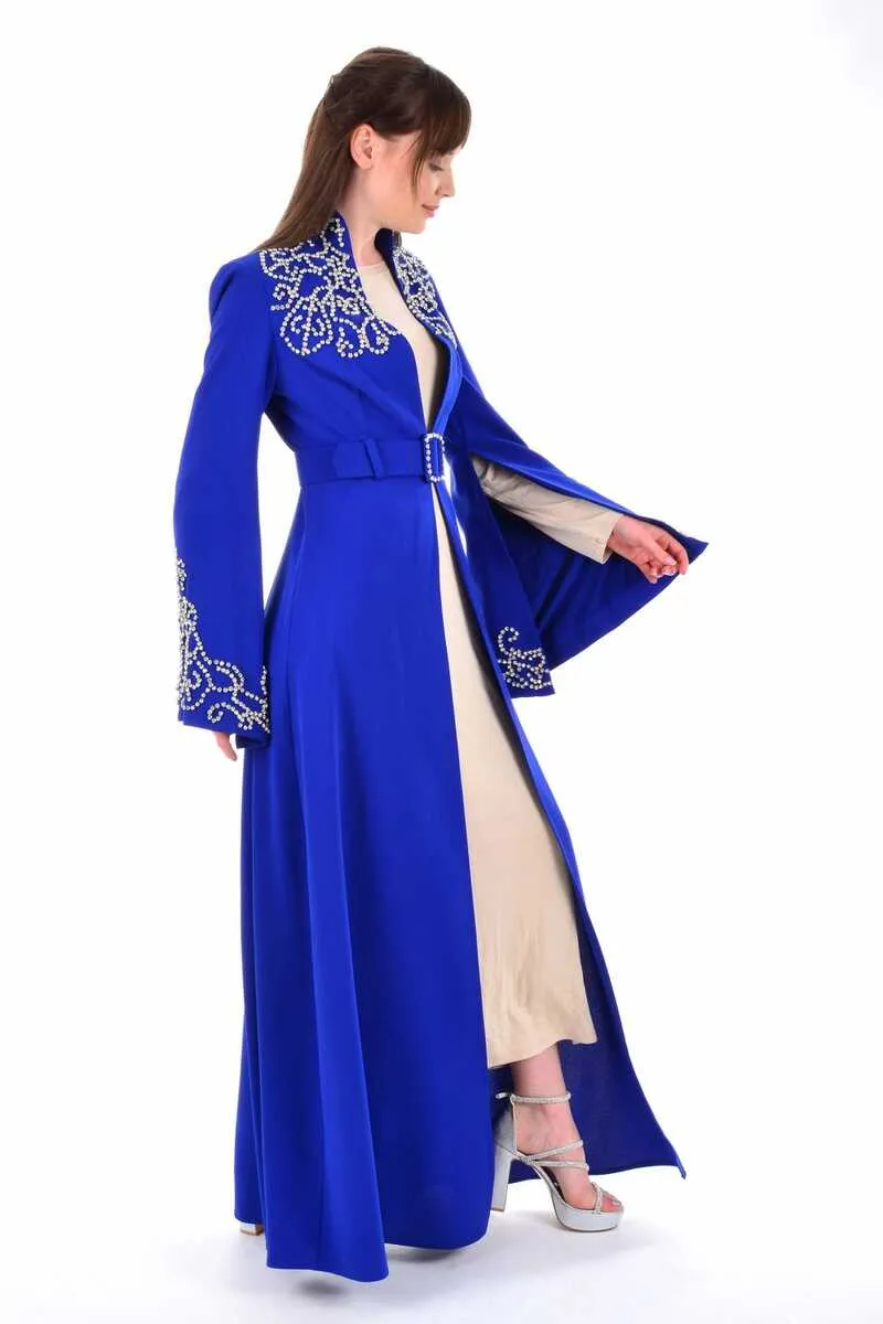 W&C 2507 Abaya Blue