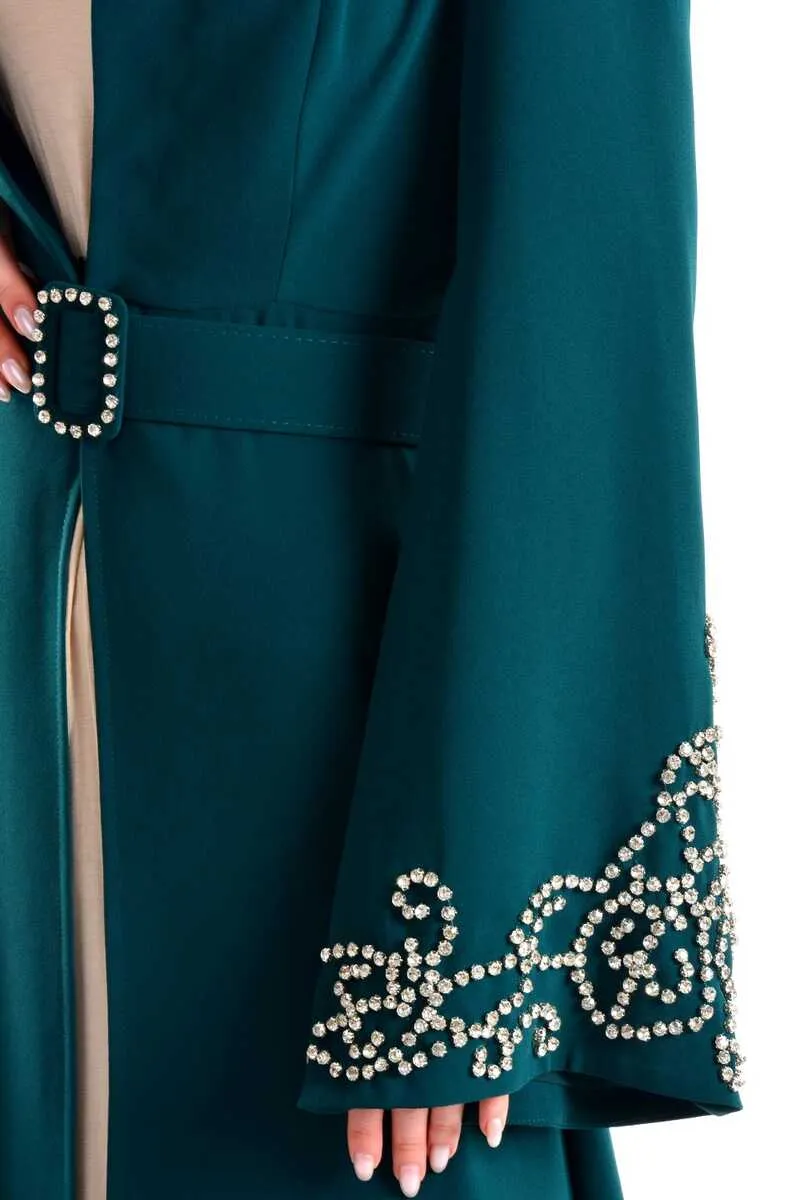 W&C 2507 Abaya Green