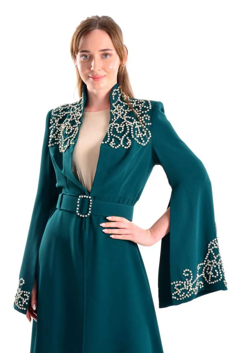 W&C 2507 Abaya Green