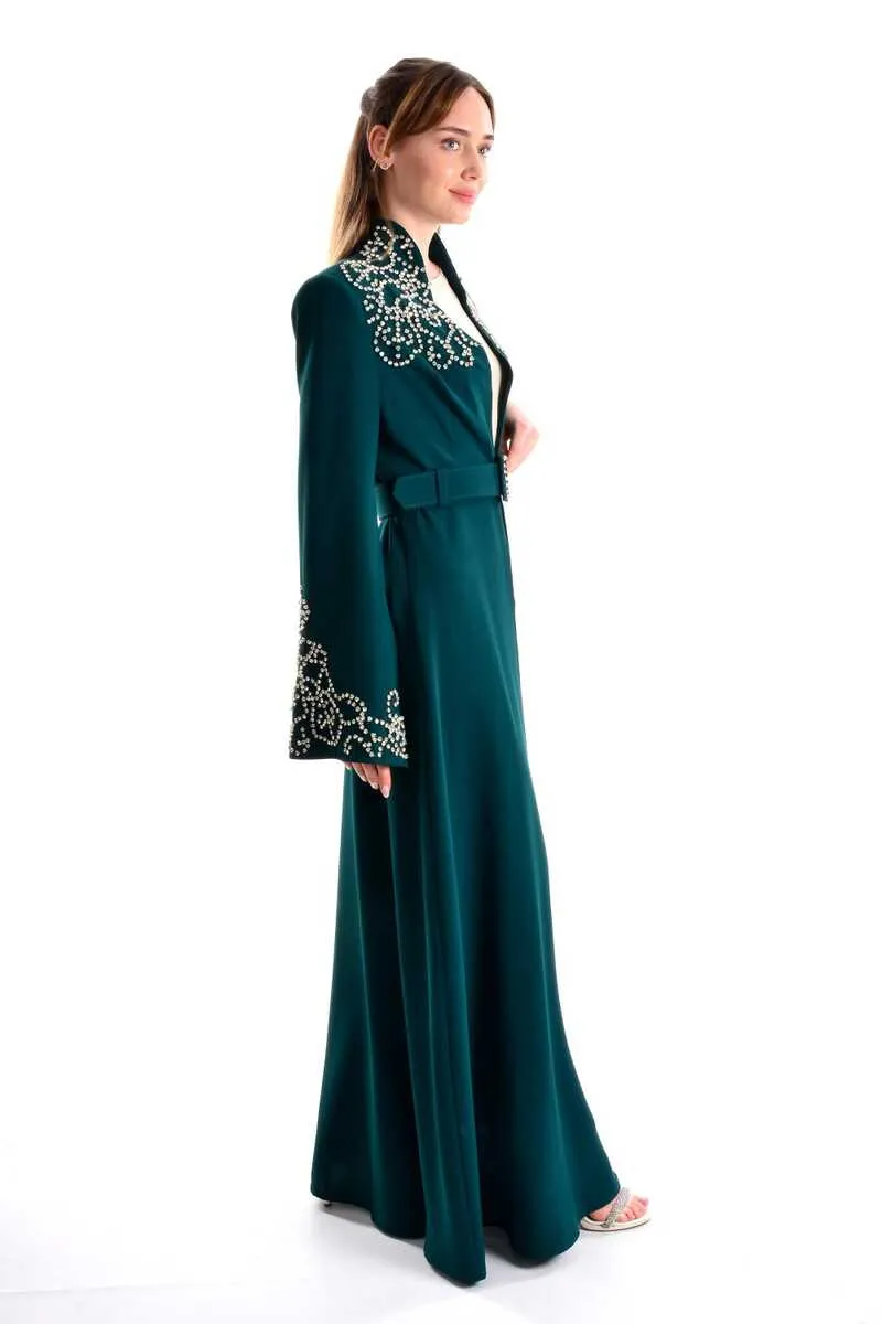 W&C 2507 Abaya Green