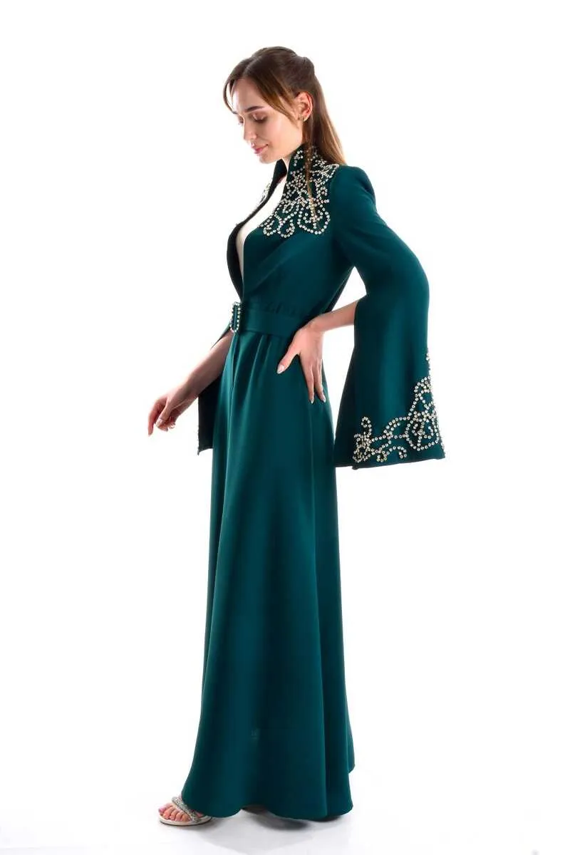 W&C 2507 Abaya Green